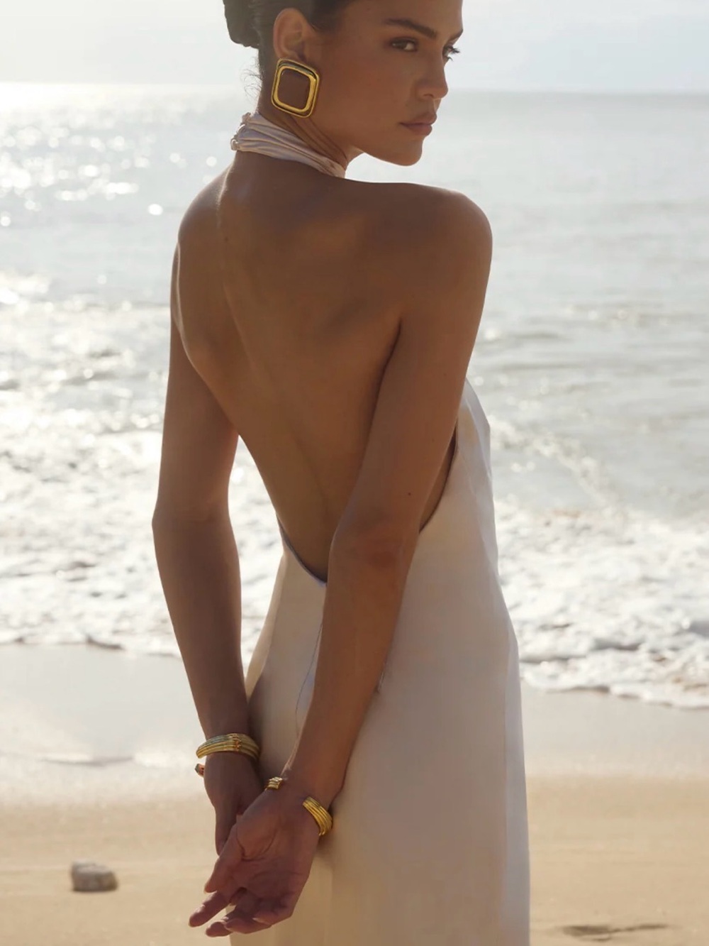 Runaway The Label Brigitte Maxi Dress - Ivory - Picture 2 of 6